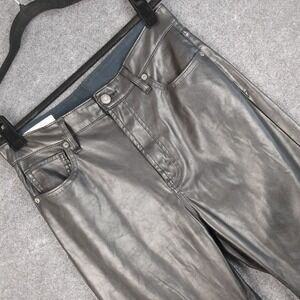 GAP Cheeky‎ Straight Sky High Faux Leather Pants Black Size 29/8R